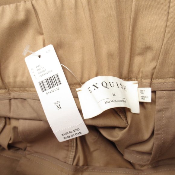 Anthropologie Exquise Barrel-Leg Chino Pants Cedar Brown - Medium - Picture 9 of 9